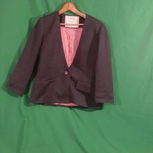 Cartonnier S polka dot lined gray blazer